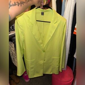 SHEIN Lime Green Women's Blazer